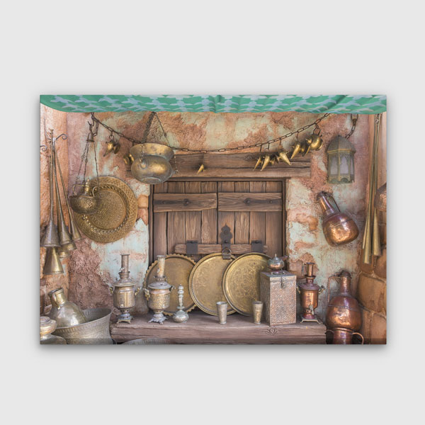 Geleneksel Türk Bakır İşlemeciliği Temalı Otantik Duvar Tablosu Kanvas Tablo 12147