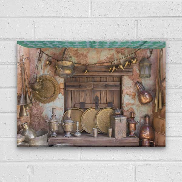 Geleneksel Türk Bakır İşlemeciliği Temalı Otantik Duvar Tablosu Kanvas Tablo 12147