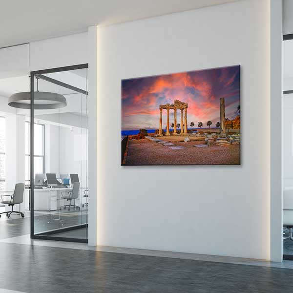 Gün Batımında Antik Sütunlar Kanvas Tablo 12015