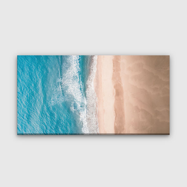 Turkuaz Deniz ve Kumsal Manzarası Kanvas Tablo 12044
