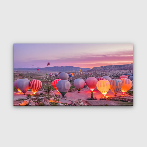 turkey-wall-decoration-12087-0 Kapadokya Gün Doğumu Balon Vadisi Manzarası Kanvas Tablo – 12087