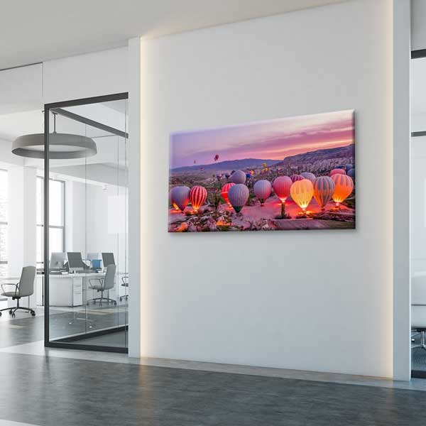 turkey-wall-decoration-12087-04 Kapadokya Gün Doğumu Balon Vadisi Manzarası Kanvas Tablo – 12087