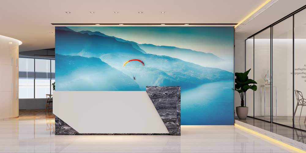 Yamaç Paraşütü ve Dağ Göl Manzarası Duvar Kağıdı 11492