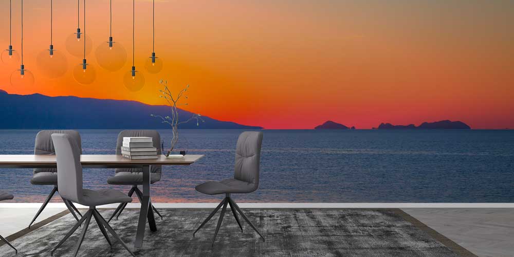 turkey-wallpaper-art-11505-03 Gün Batımı Deniz Manzaralı Duvar Kağıdı 11505