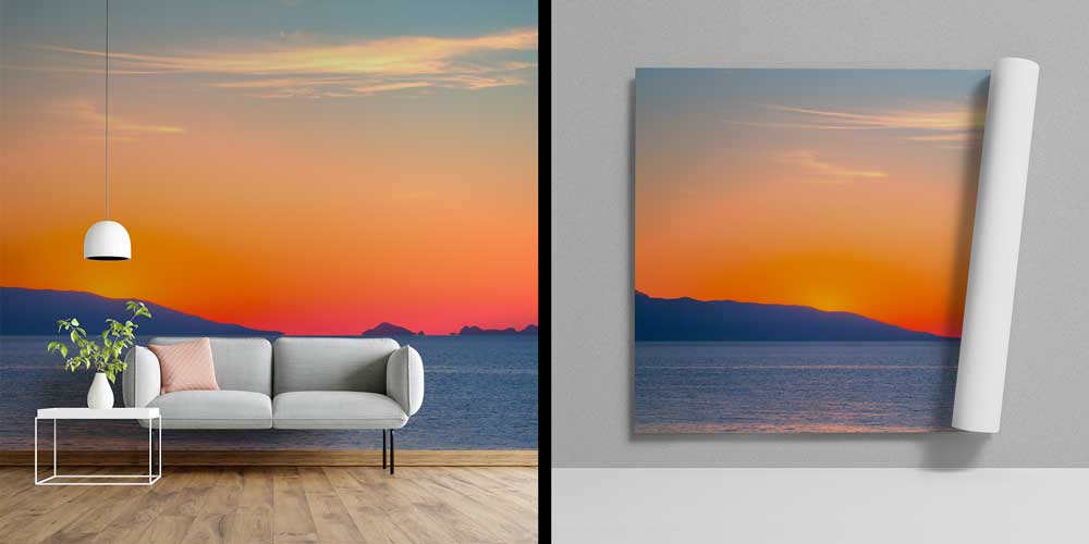 turkey-wallpaper-art-11505-04 Gün Batımı Deniz Manzaralı Duvar Kağıdı 11505