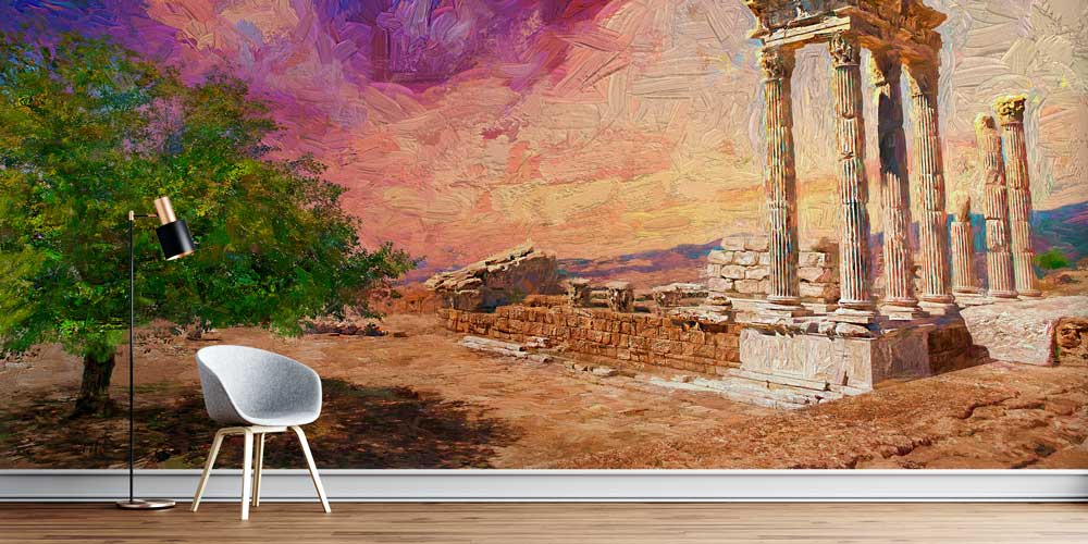 Sanatsal Antik Tapınak Kalıntıları Duvar Kağıdı 11508