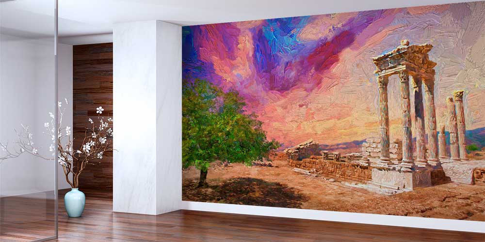 Sanatsal Antik Tapınak Kalıntıları Duvar Kağıdı 11508