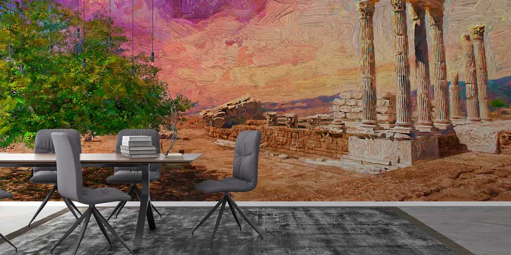 Sanatsal Antik Tapınak Kalıntıları Duvar Kağıdı 11508