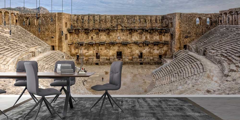Antik Tiyatro İç Mekân Manzaralı Duvar Kağıdı 11521