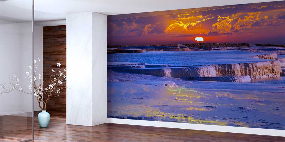 Pamukkale Travertenlerinde Gün Batımı Duvar Kağıdı 11524