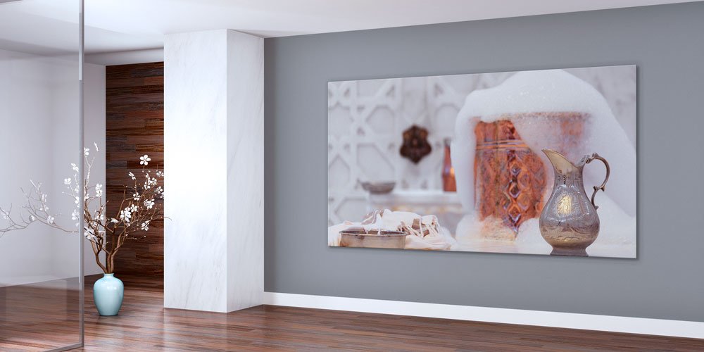 turkish-bath-wall-decor-7948-02 Türk Hamamı Bakır Kurna ve Köpük Tasviri Duvar Dekoru 7948