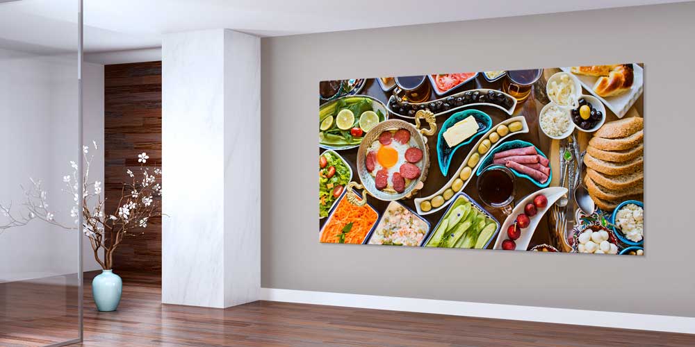 turkish-breakfast-wall-art-12470-02 Zengin Türk Kahvaltısı Sofrası Temalı Büyük Ebat Duvar Dekoru – 12470