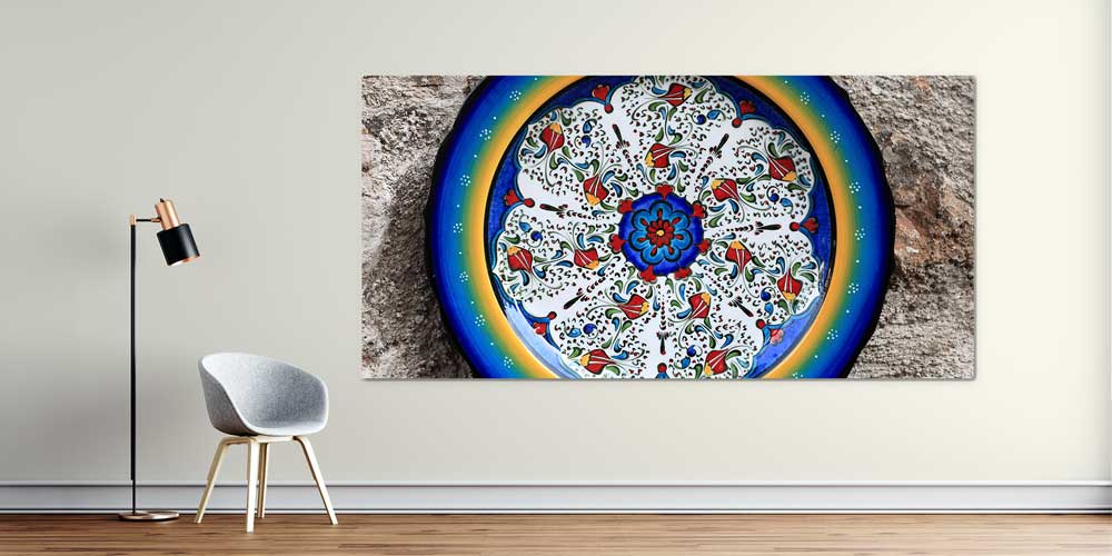 Geleneksel Türk Çini Motifli Büyük Ebat Duvar Dekoru 11975