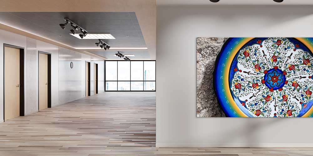 Geleneksel Türk Çini Motifli Büyük Ebat Duvar Dekoru 11975