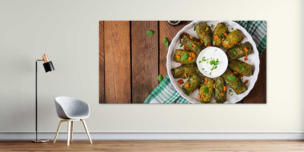 Yaprak Sarma Temalı Büyük Ebat Duvar Dekoru – 12477