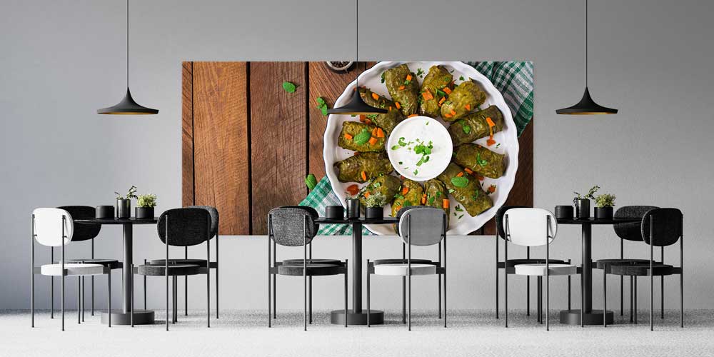 turkish-food-wall-decor-12477-01 Yaprak Sarma Temalı Büyük Ebat Duvar Dekoru – 12477