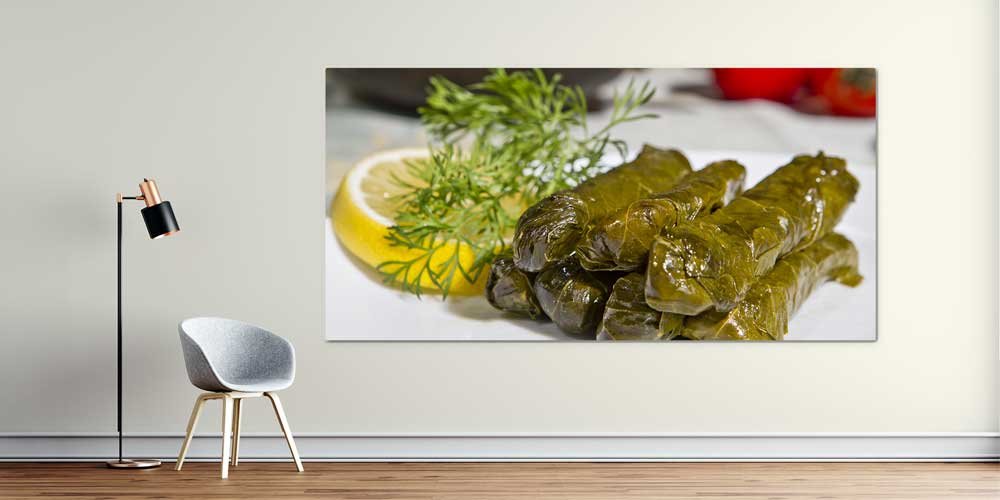 Zeytinyağlı Yaprak Sarma Temalı Büyük Ebat Duvar Dekoru – 12478