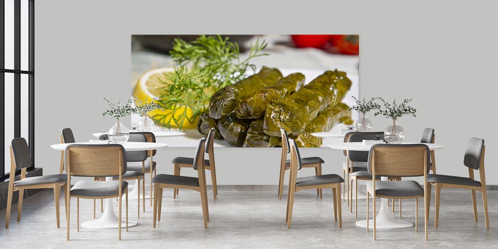 Zeytinyağlı Yaprak Sarma Temalı Büyük Ebat Duvar Dekoru – 12478