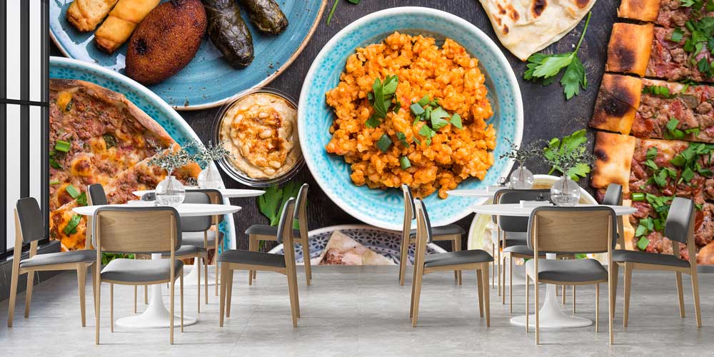 Anadolu Mutfağı Yemek Sofrası Temalı Duvar Kağıdı 12401