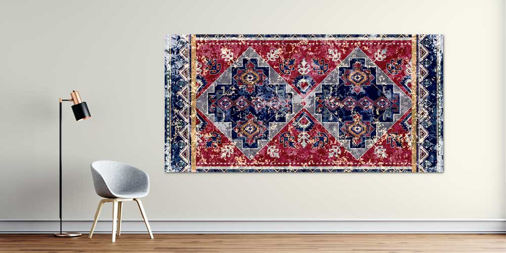 Geleneksel Anadolu Kilim Desenli Büyük Ebat Duvar Dekoru 11977