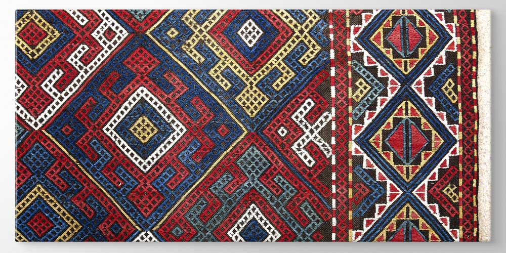 Geleneksel Anadolu Geometrik Kilim Desenli Büyük Ebat Duvar Dekoru 11981