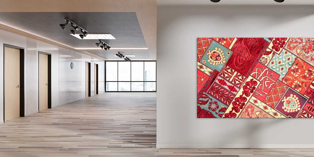 Geleneksel Anadolu Çiçek Motifli Parça Desenli Büyük Ebat Duvar Dekoru 11980