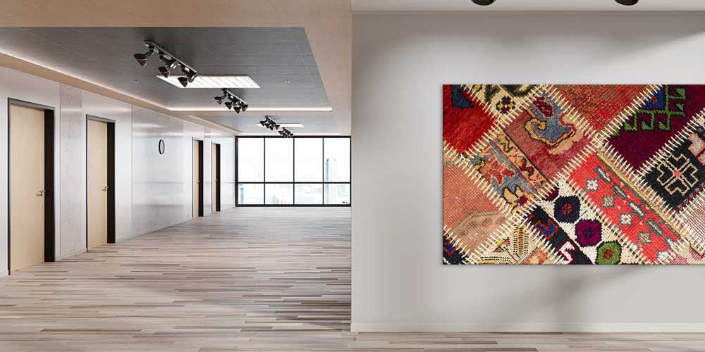 Geleneksel Anadolu Parça Kilim Desenli Büyük Ebat Duvar Dekoru 11978