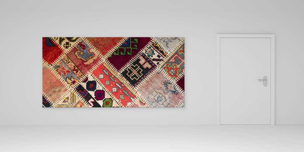 Geleneksel Anadolu Parça Kilim Desenli Büyük Ebat Duvar Dekoru 11978