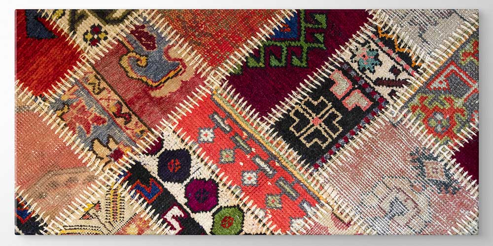 Geleneksel Anadolu Parça Kilim Desenli Büyük Ebat Duvar Dekoru 11978