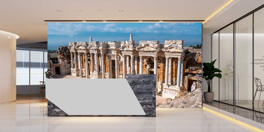 Antik Tiyatro Sahnesi ve Sütunlar Duvar Kağıdı 11516