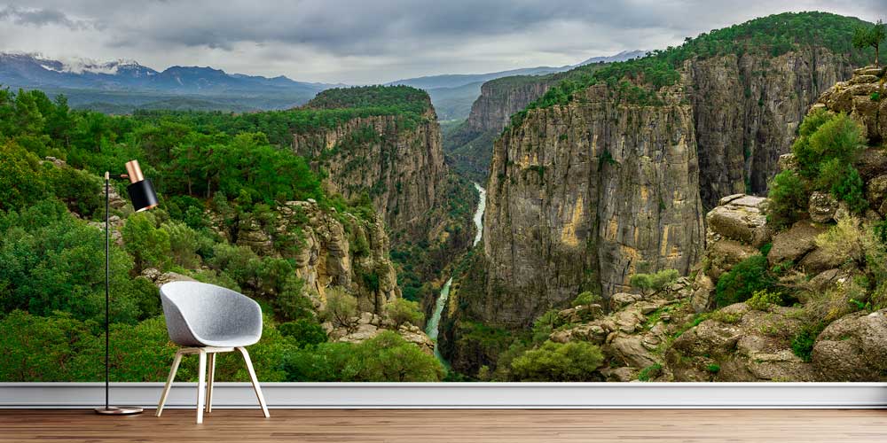 Derin Kanyon ve Akarsu Manzarası Duvar Kağıdı 11497