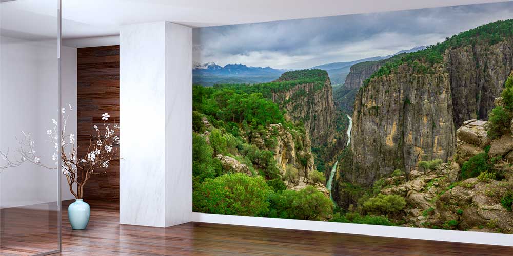 Derin Kanyon ve Akarsu Manzarası Duvar Kağıdı 11497