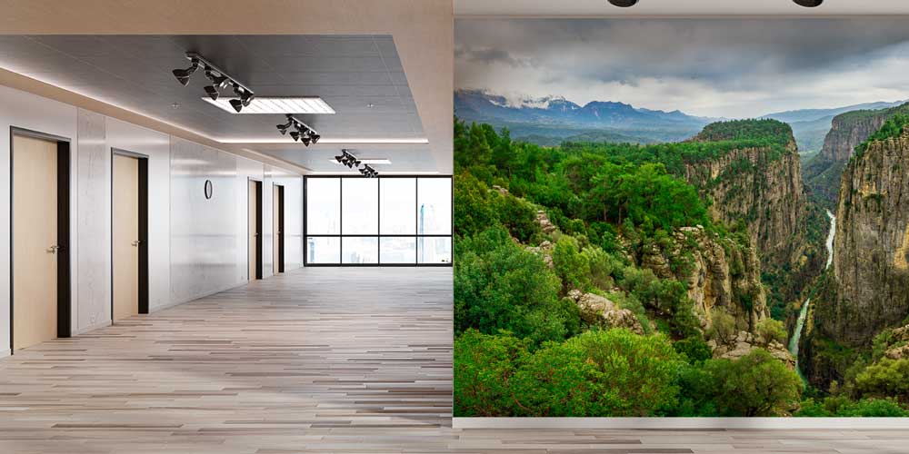 Derin Kanyon ve Akarsu Manzarası Duvar Kağıdı 11497