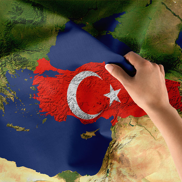 Türkiye Harita ve Bayrak Duvar Örtüsü 7775