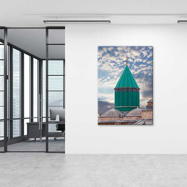Mevlânâ Türbesi Yeşil Kubbe Mimari Detay Kanvas Tablo 12066