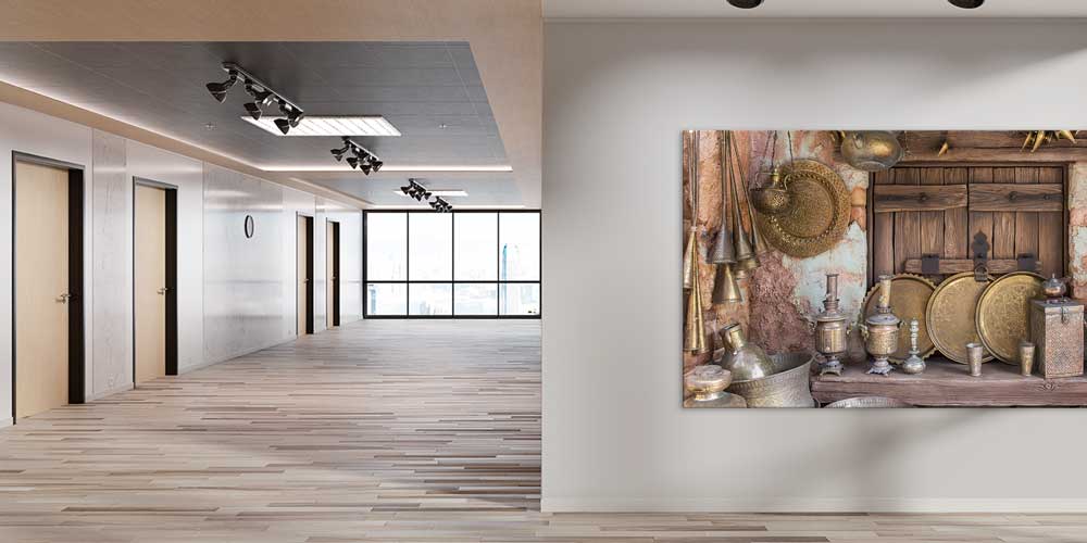 Geleneksel Türk Bakır İşlemeleri Temalı Büyük Ebat Duvar Dekoru 11974