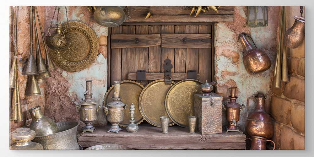 Geleneksel Türk Bakır İşlemeleri Temalı Büyük Ebat Duvar Dekoru 11974