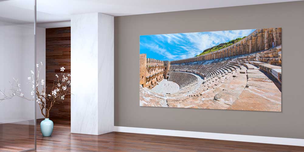 Geniş Perspektif Antik Amfi Tiyatro Manzaralı Büyük Ebat Duvar Dekor Ürünü 11884
