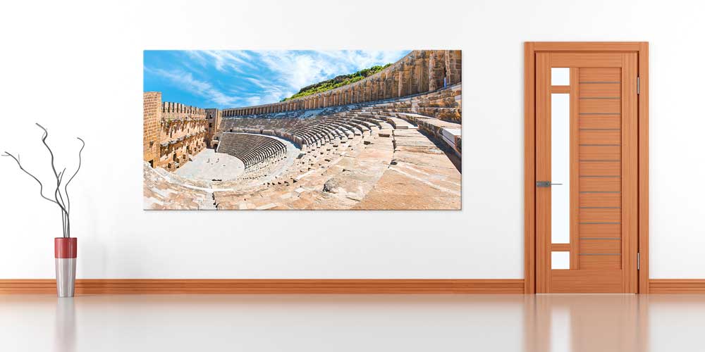 Geniş Perspektif Antik Amfi Tiyatro Manzaralı Büyük Ebat Duvar Dekor Ürünü 11884