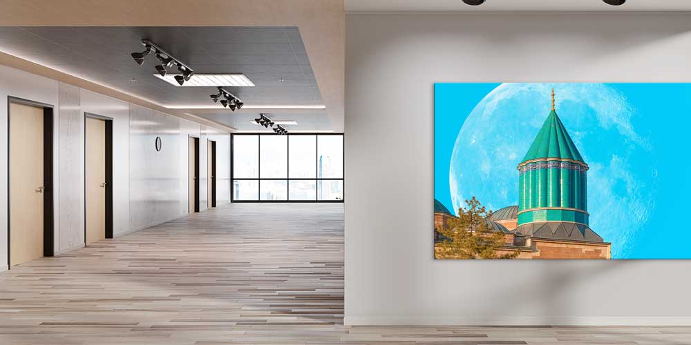 Mevlânâ Türbesi ve Ay Manzarası Büyük Ebat Duvar Dekor Ürünü 11938