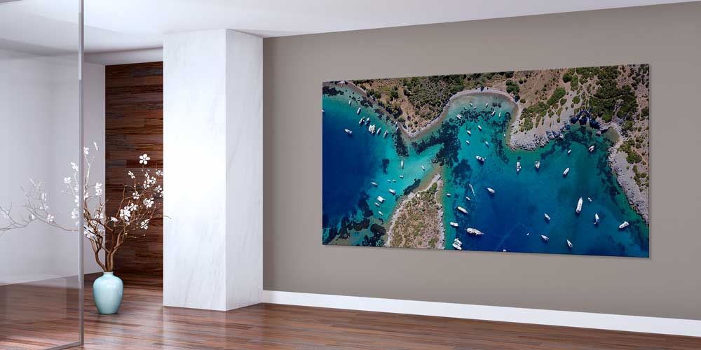 Havadan Görünümlü Turkuaz Koy Manzaralı Büyük Ebat Duvar Dekor Ürünü 11890