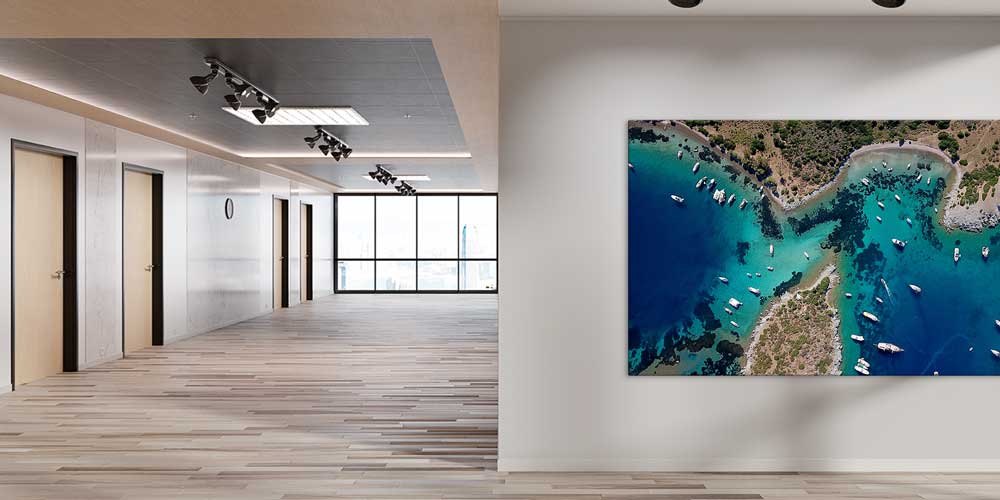 Havadan Görünümlü Turkuaz Koy Manzaralı Büyük Ebat Duvar Dekor Ürünü 11890