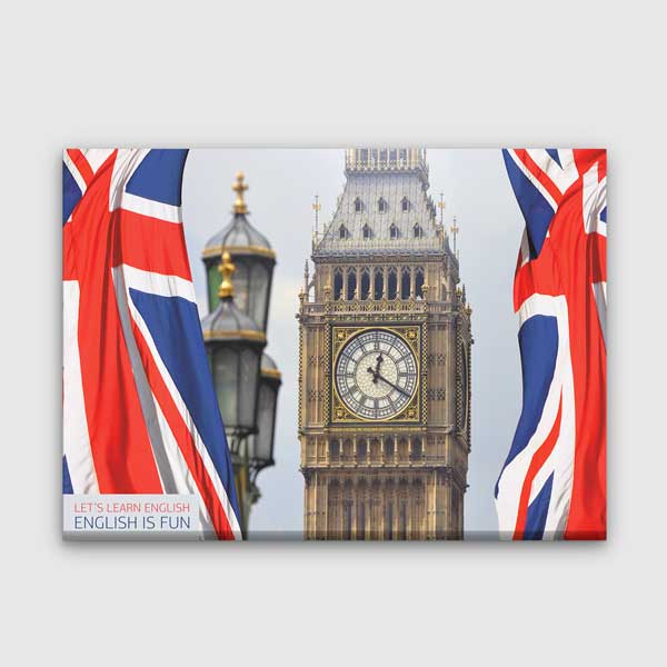 universite-dekorasyonu-3255-00 Let's Learn English English Is Fun Big Ben Temalı Posteri – 3255