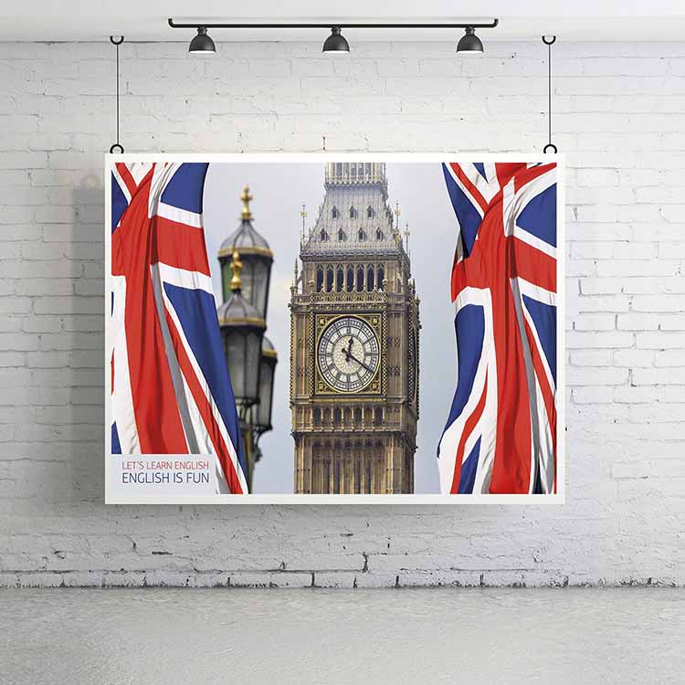 Let's Learn English English Is Fun Big Ben Temalı Posteri – 3255