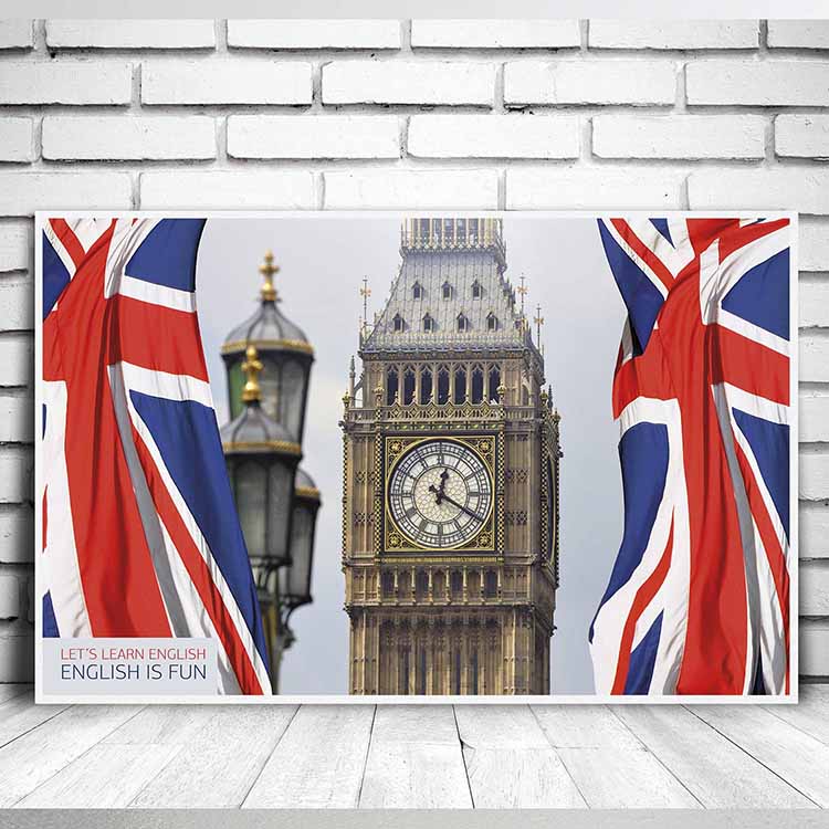 Let's Learn English English Is Fun Big Ben Temalı Posteri – 3255