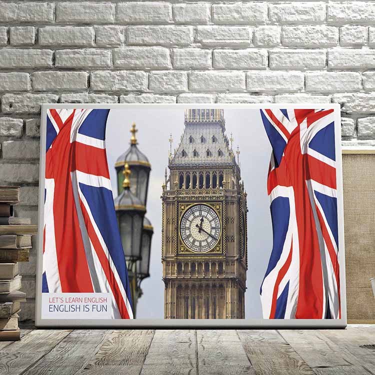 Let's Learn English English Is Fun Big Ben Temalı Posteri – 3255