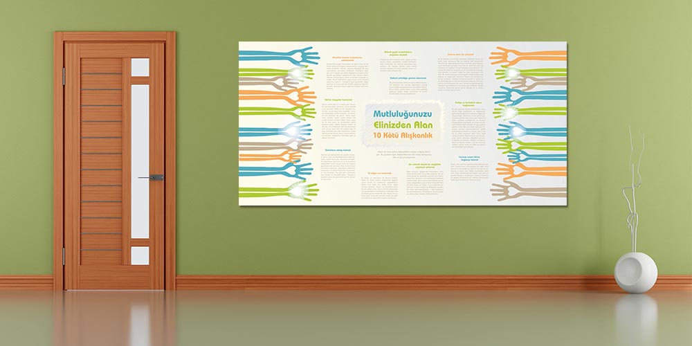 Mutluluğunuzu Elinizden Alan 10 Kötü Alışkanlık Duvar Dekoru 3271