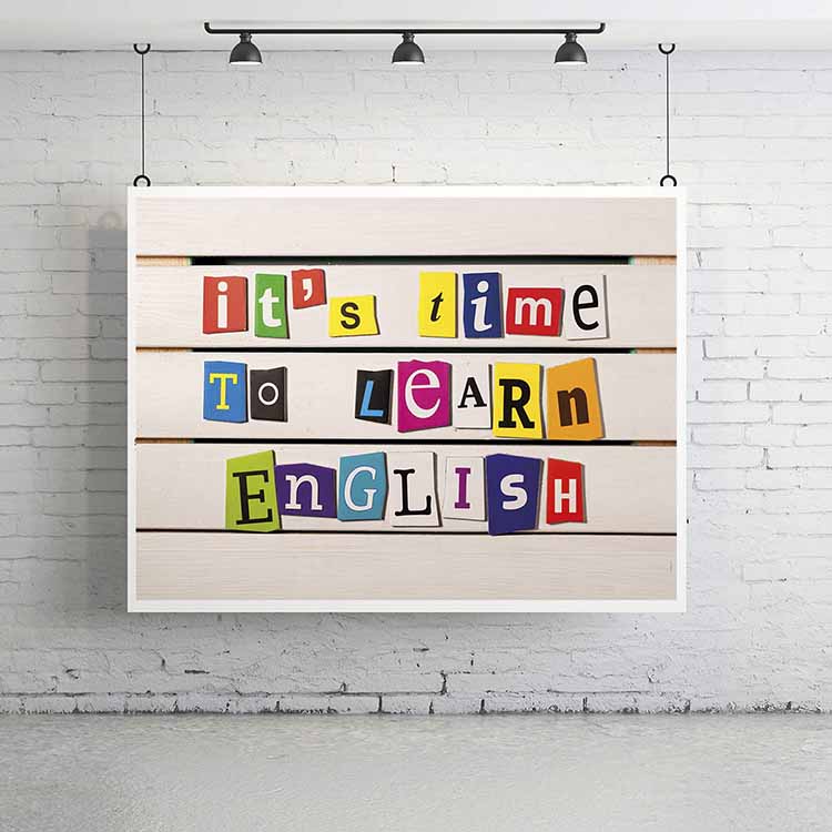 universite-duvar-kagitlari-3294-02 It's Time To Learn English Renkli Harfli Posteri – 3294