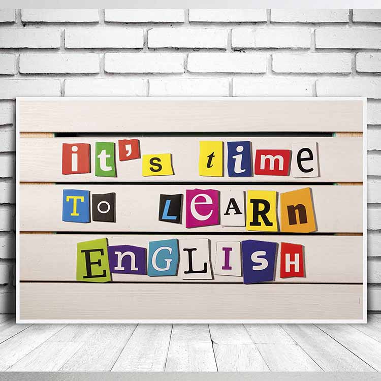 universite-duvar-kagitlari-3294-03 It's Time To Learn English Renkli Harfli Posteri – 3294