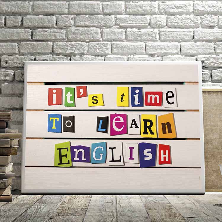 universite-duvar-kagitlari-3294-05 It's Time To Learn English Renkli Harfli Posteri – 3294